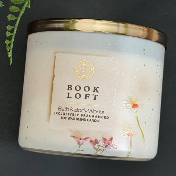 BBW Book Loft Bath & Body Works 3 Wick Candle - Picture 5 of 10